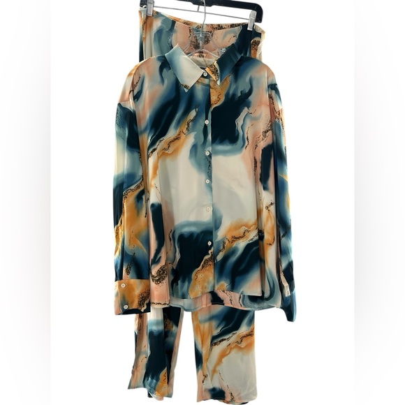 NWOT Fashion Nova Stylish Multicolor Ladies 2-Pc Loungewear XL - Picture 2 of 6